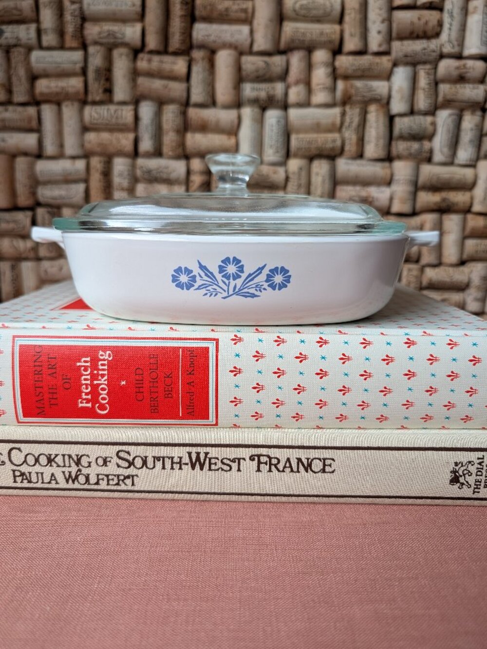 CorningWare Blue Cornflower P-7-B Vintage 7" Casserole Dish with Lid